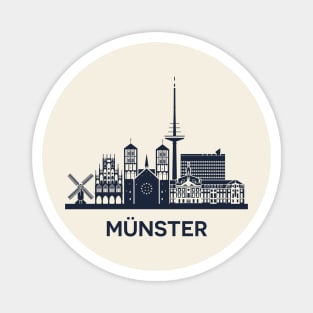 Skyline emblem of Münster, city in North Rhine-Westphalia, Germany Magnet